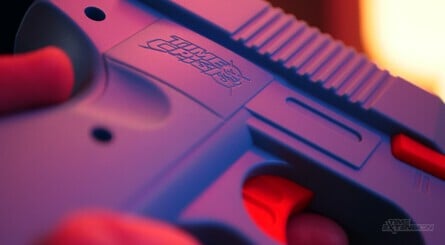 The G'AIM'E gun is a close match to the Namco GunCon and the gun which was seen on the original Time Crisis arcade unit. It's lightweight, but feels solidly-made